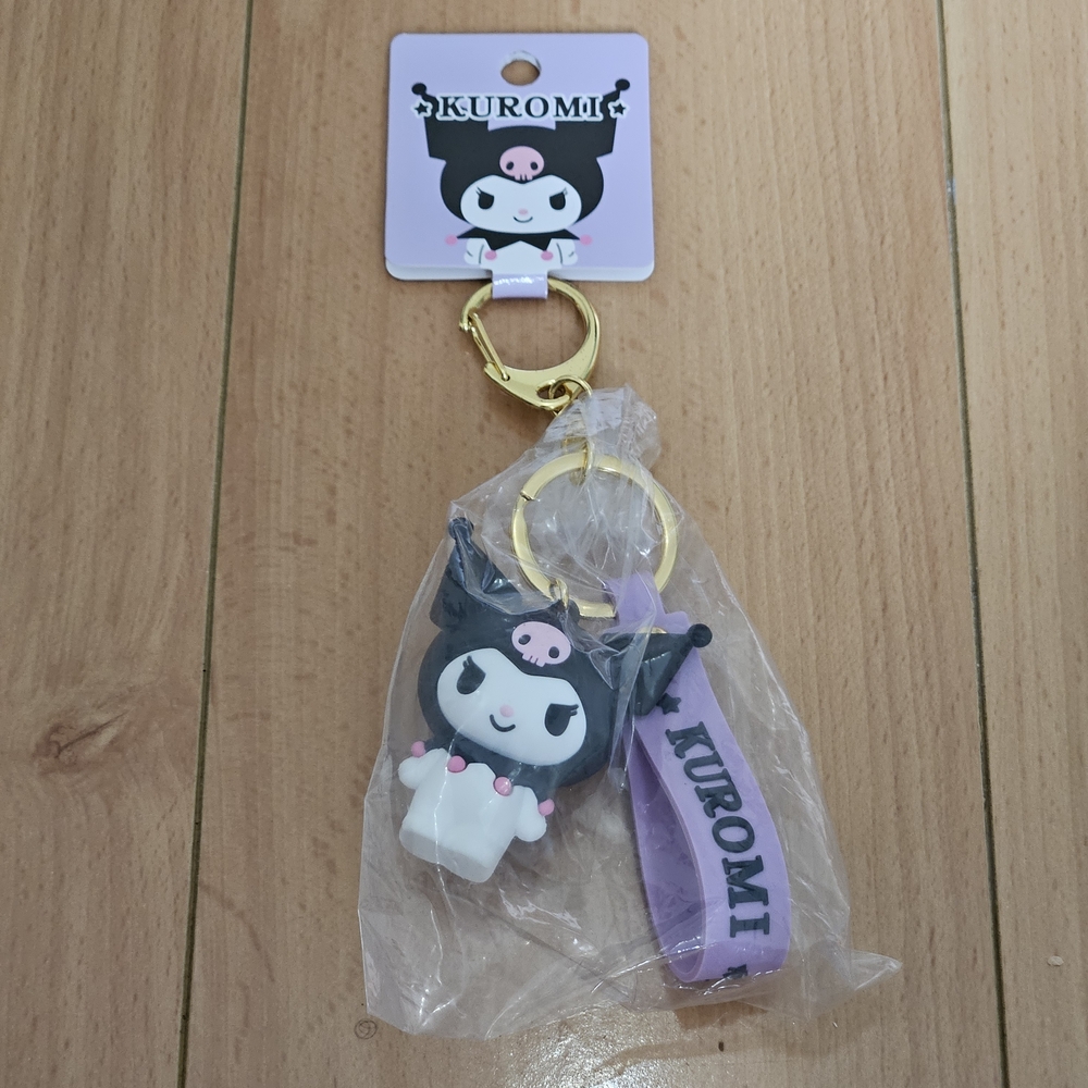 Sanrio Kuromi Keychain with Pink and Black Accents